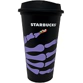 STARBUCKS Tekrar kullanılabilir seyahat kupası, Cadılar Bayramı iskelet eli, Grande Medium, 473 ml
