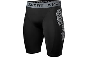 AMZSPORT Męskie spodenki kompresyjne Spodenki rowerowe Warstwa bazowa do biegania