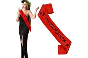 SURLIFE Surelife Fascia Laurea, Fascia Laurea Rossa Per Dottoressa, Gadget Festa Laureato (Dottoressa)