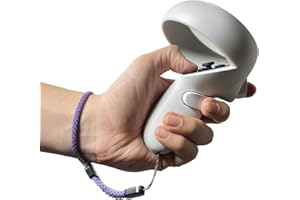 MUAGOCHIC Improved Replacement Reflective Wrist Straps for Oculus Quest 2 Gen Controller, Sturdy Comfy Adjustable Hand Strap for Oculus, Easy Attach White Resin Stopper for Oculus Controllers
