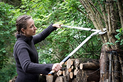 Fiskars Quantum Amboss-Getriebeastschere für trockene Zweige und Äste, Antihaftbeschichtet, Gehärteter Präzisionsstahl, Länge 80 cm, Schwarz/Orange, L109, 1001437 - 6