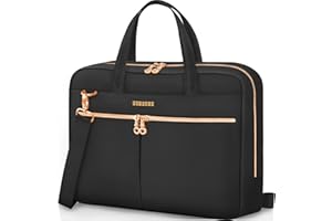 Ferkurn Laptop Bag Case 15 15.6 16 inch Briefcase for Women Men Compatible with 15"/16" MacBook Pro/Air M3/M2/M1, 15" Surface Laptop 6/5/4 Book 3/2, XPS 15, HP Pavilion, Acer, ASUS, Samsung,Black