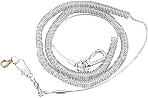 TNFEEON Corda da addestramento per pappagalli per uccelli da volo anti-morso Kit per guinzagli per cockatiels Uccelli da volo per uccelli di storno 6m Corda da addestramento(Foot Ring Dia. 8.5mm))