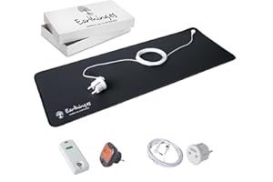 EARTHING.ES Kit Alfombrilla Grounding Mat, con Comprobador de toma tierra y comprobador Earthing 68X25 cable y adaptador Ea