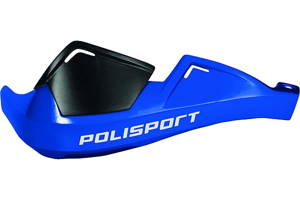 POLISPORT 8305100028 - Protège-mains EVOLUTION INTEGRAL 2 points de fixation MX-Style en plastique avec kit de montage inclus compatible avec tous les modèles de motocross/enduro en couleur bleu, Taglia unica