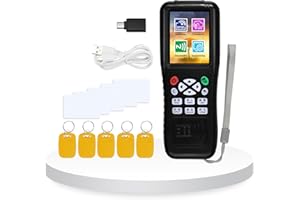 ReaIOKbii New iCopy RFID Copier Full Multi-Frequency NFC Smart Card Reader Writer Duplicator APP Encryption Decoder Free Software Mobile Phone for Copying Access Cards, Black