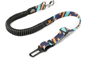 AYADA Cinturon Perro Coche, Dog Seatbelt, Cinturon de Seguridad para Perros, Universal Dog Car Seat Belt, Longitud Ajustable（29"- 56"）, con Anti Choque Cinturon Elástico de Nylon, para Mascotas Perros Gatos