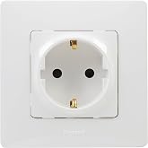 LEGRAND Socket 2P+T, Nilo&eacute; Monobloc, 16A 230V, Full, White, 396434 | Socket 2P+T, Nilo&eacute; Monobloc Range, 16A 230V, Complete Me