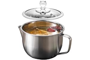 ANCSTTU Fetttrenner, 1200 Ml Fettabscheider Soßenfetttrenner, Edelstahl-Soßenöl-Fett-Suppentrennsiebschüssel Multifunktionaler Fettabscheider Für Soßen, Öl, Fett, Suppe