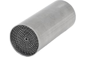 DAUZ Catalyseur de Tuyau d'échappement, Catalyseur de Silencieux d'échappement Universel Facile à Installer Antirouille pour Moto (42 * 100mm)