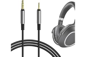 GEEKRIA Audio Cable Compatible with Sennheiser Momentum 4, PXC 550, PXC 550 II, ACCENTUM Plus Headphone Cable, 2.5mm to 3.5mm Replacement Stereo Cable (5.6ft/1.7m)