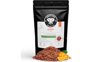 EDWARD FIELDS HIGH QUALITY TEA Edward Fields Tea ® - Rooibos orgánico a granel con Naranja. Infusión bio sin teina recolectado a mano con ingredientes naturales y ecológicos, Sudáfrica. 100g / 50 tazas