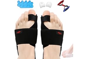 FASOOD Orthese Hallux Valgus Kit - Correcteur Hallux Valgus pour un Soutien Jour et Nuit, Ecarteur Orteil, Separateur Orteil et Redresseur Orteil pour Femmes Hommes