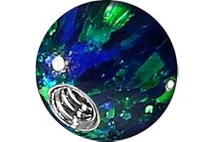PIERCINGLINE Universelle Schraubkugel mit Innengewinde | SYNTHETISCHER OPAL | Piercing Aufsätze Kugel Ersatz | Farb & Größenauswahl