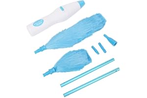 Plumero,Jadpes Limpieza de Ventanas,Plumeros eléctricos de 180 ° con Lavables, Flexibles, para Techo, persianas Ventilador para Muebles (Duster)