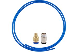 TIANXUAN PTFE Bowden Tube Kit 1M for 1.75MM Filament Tubing with PC4-M10 PC4-M6 Tubing Connectors Teflon Tube for Creality Ender 3 3 Pro 3 V2 3 Neo 5 5 Pro CR 10 And More 3D Printer Accessories