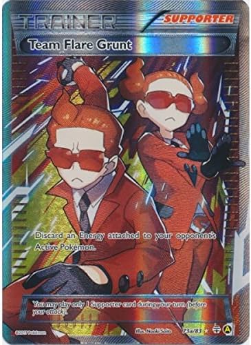 Pokemon Team Flare Grunt 73a/83 Promo Full Art XY Trainer Card