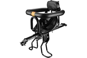 Lixada Asiento de bicicleta de seguridad para niños con asiento delantero para bicicleta de carretera y asiento de bebé para bicicleta de montaña
