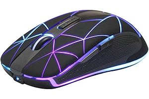 Rii RM200 Wireless Mouse,Rechargeable Gaming Mouse with USB Nano Receiver,5 Buttons for Casual Gaming, Notebook,PC,Computer Office Home Work