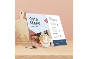 ‎EUROPEL OPUS 2-Sign Holder, L-Standard, A4, Crystal Clear Acrylic, Landscape and Slanted, 350001.