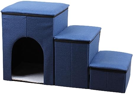 Hundsteg – 3 steg bärbar ramptrappor, förvaringslåda trappsteg | hopfällbara husdjurstrappor med för - Amazon Deal & Rabatt