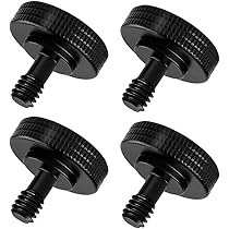 Vite Per Treppiede 1/4" - Set 3 Viti Lunghe 18mm, Metallo, Per Fotocamere Canon Nikon Sony - Foto 5