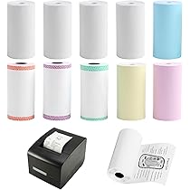 Carta Termica Per Stampante Portatile - 10 Rotoli 55x25mm Autoadesivi | Per Mini Stampanti Fotografiche Bambini
