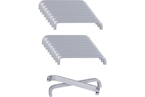 SPDYCESS 20 Piezas Tirador de Aleación de Aluminio Tiradores para Muebles Cajones Armario Alacenas Cocina Palancas de Puerta Plateados(Distancia del Agujero 96MM)