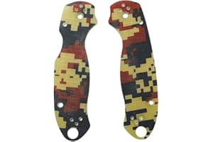 Aibote 1 Paar G10 Griffwaage, entworfen für Spyderco para Military 3 C223 Glasfaser-Griffe, Patch, DIY-Werkzeugmaterial