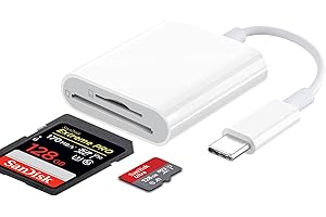 VONXITE Lector de Tarjetas USB C, Adaptador de USB C a Lector de Tarjeta SD/Micro SD/TF, 2 in 1 Lector de Tarjetas USB C para i-Phone 15,SD Card Reader, Adaptador de Tarjeta SD para i-Phone 15 iPad Android