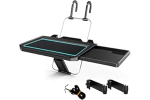 Kwak's Dessus de Table Pliant de Voiture,Table multifonctionnelle pour Voiture,Volant Support de siège arrière,Plateau Alimentaire en Voiture,Porte-Boisson,Support de Bureau