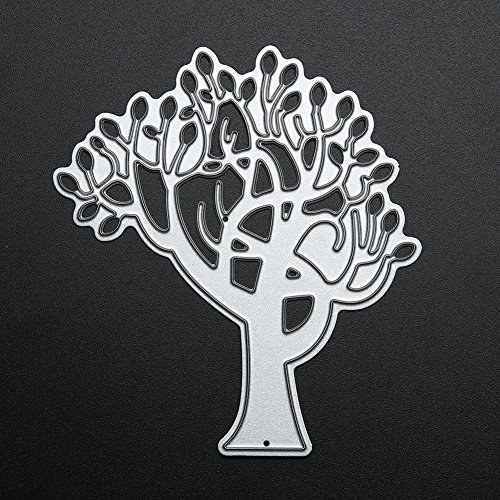 Amazingdeal365 Baum Metall Form Schablonen Schneiden DIY Dekor Sammelalbum Karten Buchzeichen Lesezeichen als Geschenk für Freunde Geburtstag Kinder,Kindergarten Hobby Schule Handarbeit Unterricht usw. Ein tolles Geschenk! - 6
