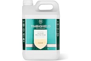 Timbashield - Solvent Based Wood Protector - Clear - 5L - Wood Stain & Waterproof Protection - Protection from Dry-Film Fungal Growth - Treatment for Sheds, Fences & General Garden Furniture