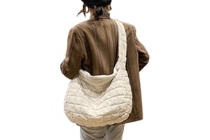 WINBST BRIXBEE Damen Handtasche Shopper,Winter Raum Pad Baumwolle Unten Lattic Crossbody Taschen für Büro SchuleTrend Handtaschen Weibliche