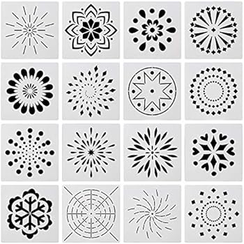Modeles Cuisine Maison Aerographe Et Les Murs Art Kobwa Lot De 12 Mandala Dotting Pochoirs Modele Mandala Dotting Pochoirs Pour Peinture Sur Bois