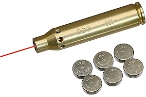 MAYMOC 223 5.56mm Bore Sight Red Dot Cartuccia con 2 set di batterie