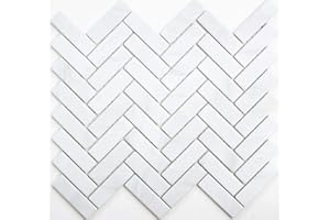 MOSAIK-NETZWERK Płytki mozaikowe, ceramiczne, imitacja kamienia, kolor biały, do podłóg i łazienki, WC prysznica, kuchni - kafelki, okładzina wanny, mata mozaikowa, płyta mozaikowa