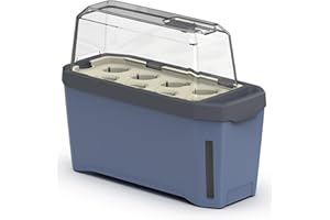 Gusta Garden Harry Herbs 4en1 Pot pour Herbes aromatiques Bleu - Pot pour Plantes - Couvercle de Culture Amovible et système d'arrosage - Réservoir d'eau 0,5 L et Volume de Terre 5 L