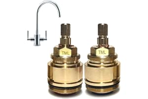 Tap Magician Pair of Replacement Cartridges and Adaptor Bushes Compatible with The Franke Olympus