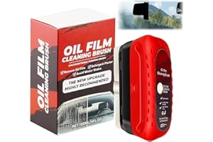 LEBENISTGUT Multifunktionale Auto-Ölfilmbürste, 1 Stück Ölabweisende Folie für Autoscheiben, Oil Film Brush 2.0, KFZ Ölfilm Reinigungsbürste, Glass Cleaning Board, für Windschutzscheiben, 120 Ml