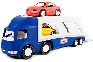 Little Tikes Big Car Carrier - Large Hauler with 2 Sports Cars - Hours of Fun - Indoor or Outdoor Use, Blue, 73 x 19 x 25 cm