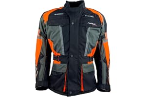 Roleff Herren Motorradjacke Textil – Protektoren, Belüftungssystem, wasserdicht, atmungsaktiv