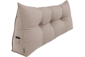 POKAR Ryggkudde 120x50x20 cm | Läskudde för Säng och Soffa | Ryggdyna med Stort Ryggstöd