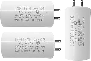 LORTECH 3 Stück Rolladen-Kondensator 4,5µF für Rollladen aller Marken - Motordrehmoment 15Nm bis 17Nm - Made in Italy