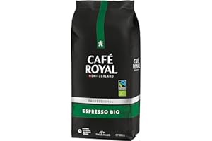 Café Royal Espresso Graines de café Professional Line 1kg - Intensité 4/5 - Certifié Bio et Max Havelaar
