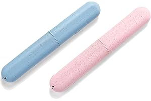 FloraVigo 2 Sztuki Etui na Szczoteczki do Zębów - Przenośne, Przyjazne dla Środowiska, Podróżne Pudełko Ochronne
