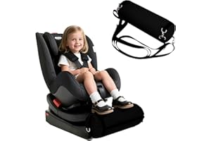 Blublu Park Inflatable Car Seat Foot Rest for Kids, Portable Car Foot Rest with Adjustable Straps, Carseat Accessories for Toddler, Machine Washable Cover, Black (Fits Infant Booster CarSeats)