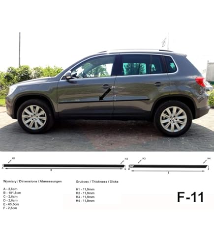 Recambo Roestvrij staal chroom kofferbakstrip onderaan geschikt voor VW Tiguan I | TYPE 5N | BJ 2007-2015
