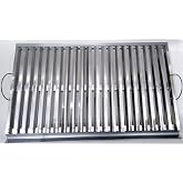 Paslanmaz &Ccedil;elik Geniş Panelli Oluklu K&ouml;fte Izgarası K&ouml;m&uuml;r Izgarası Paneli 55x35cm Mangal &Uuml;st Paneli