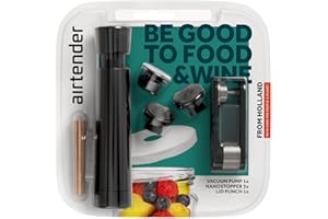 Airtender - Blister na żywność i wino - zestaw próżniowy do szklanek i butelek - konserwacja żywności - pojemnik próżniowy